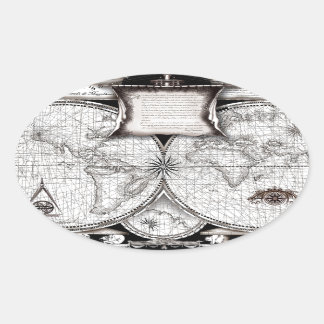 Magellan Karta Ovalt Klistermärke
