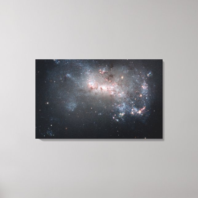 Magellaniska dvärgar oregelbunden galaxi NGC 4449 Canvastryck (Framsida)