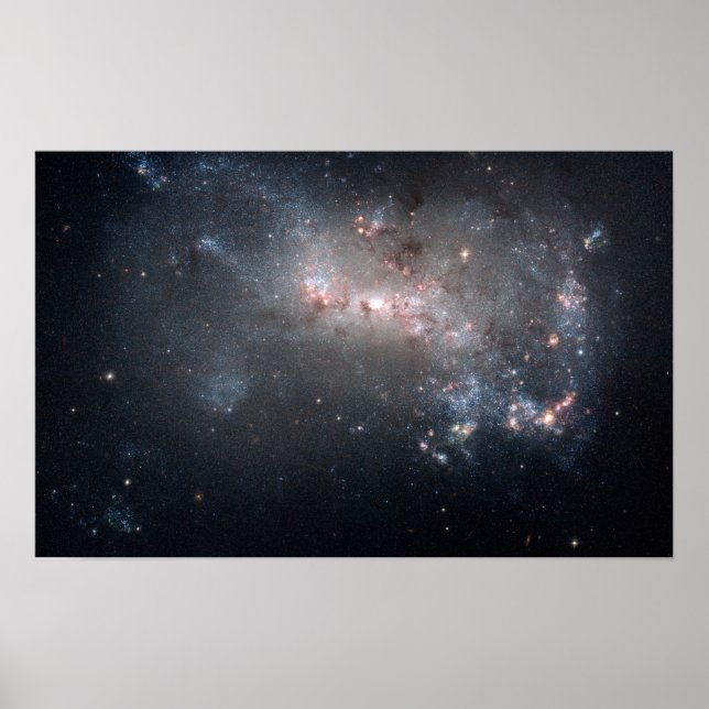 Magellaniska dvärgar oregelbunden galaxi NGC 4449 Poster (Framsidan)