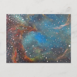 Magellaniskt moln Nebula Space Art Paintin Vykort