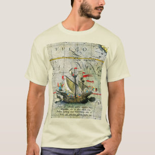 Magellans frakt Victoria, Antique Karta Pacific Oc T Shirt