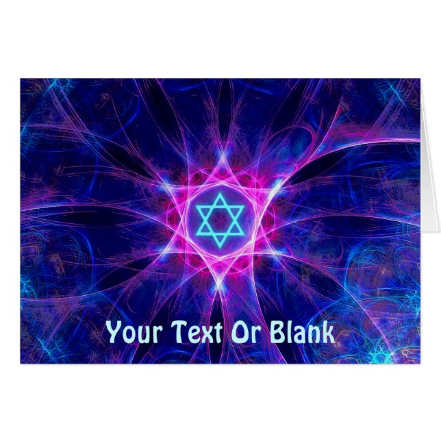 Magen Bet Fractal Hälsningskort (Framsidan Horizontal)