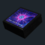 Magen Bet Minnesask<br><div class="desc">A blue and lila, fractal Star of David (Magen David). Anpassa genom att lägga till egen text. En bra för en förlovning eller bröllop.</div>