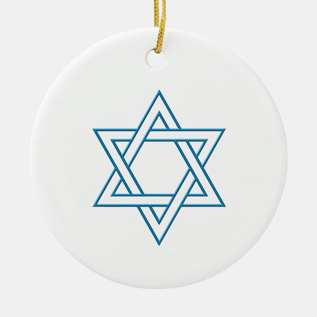 Magen David Julgransprydnad Keramik (Framsidan)