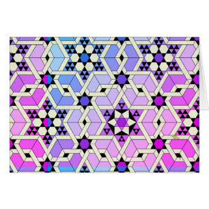 Magen David målat glass Hälsningskort