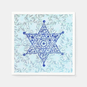 Magen David på löv Pappersservett