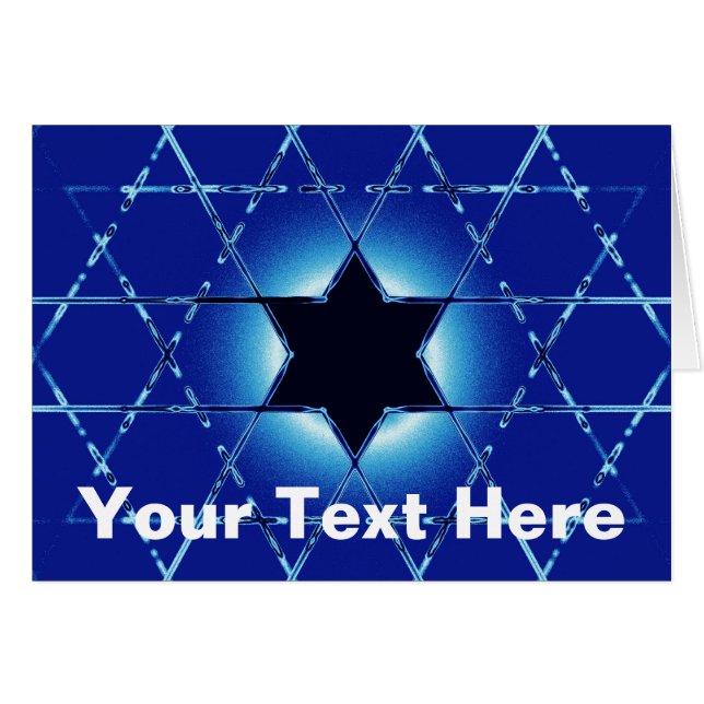 Magen Gimel Hälsningskort (Framsidan Horizontal)