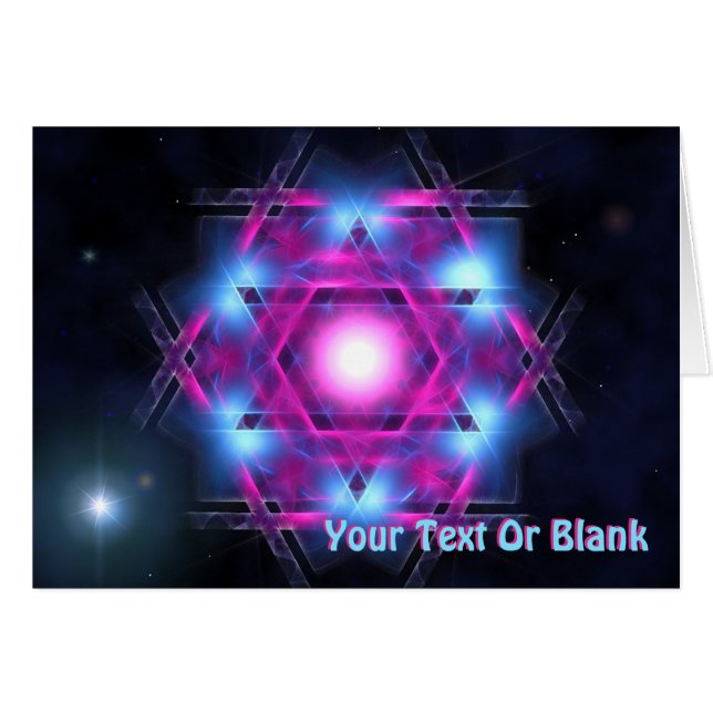 Magen Heh Fractal Hälsningskort (Framsidan Horizontal)