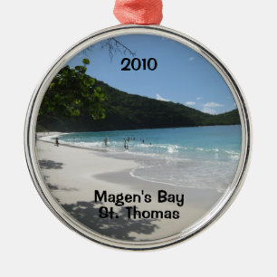 Magens Bay, St. Thomas, 2010 Julgransprydnad Metall