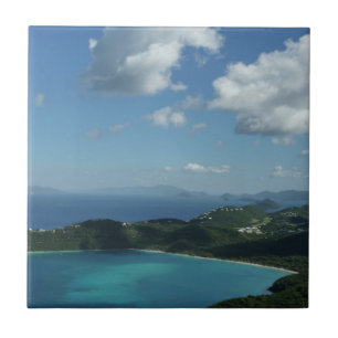 Magens Bay, St. Thomas Bevackra Island Scene Kakelplatta