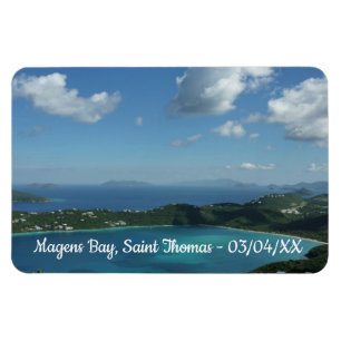 Magens Bay, St. Thomas Bevackra Island Scene Magnet