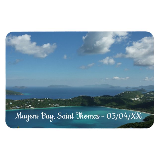 Magens Bay, St. Thomas Bevackra Island Scene Magnet (Horisontell)