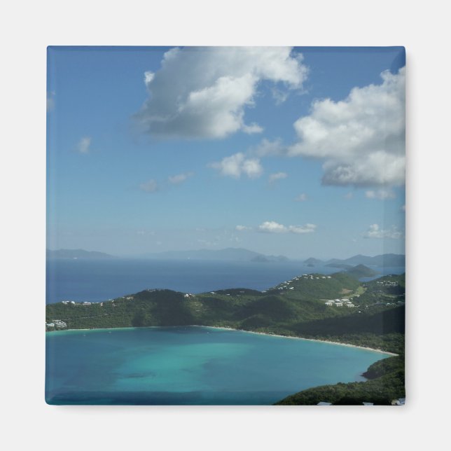 Magens Bay, St. Thomas Bevackra Island Scene Magnet (Framsidan)