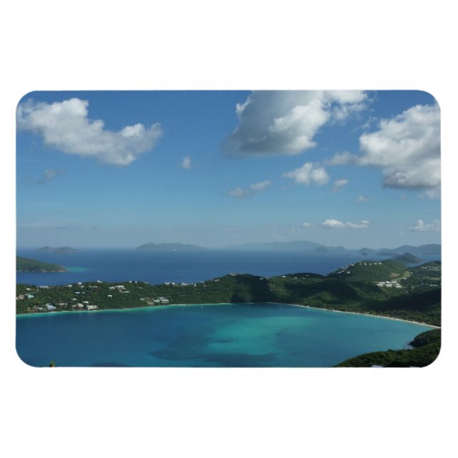 Magens Bay, St. Thomas Bevackra Island Scene Magnet (Horisontell)