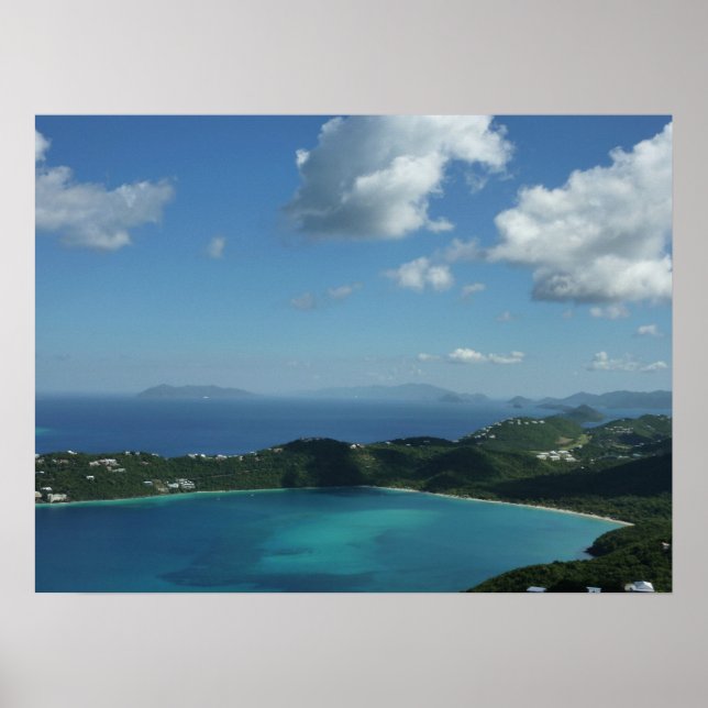 Magens Bay, St. Thomas Bevackra Island Scene Poster (Framsidan)