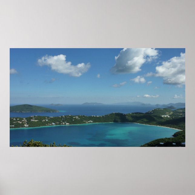 Magens Bay, St. Thomas Bevackra Island Scene Poster (Framsidan)