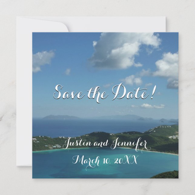 Magens Bay, St. Thomas Bröllop Save the Date Julkort (Framsida)