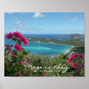 Magens Bay St. Thomas USVI Tropisk Strand Foto Poster