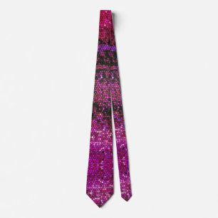Magenta Abstrakt Fuchsia Mosaic Manar Neck Tie Slips