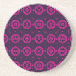Magenta afrikanskt geometriskt cirkelmönster sands underlägg