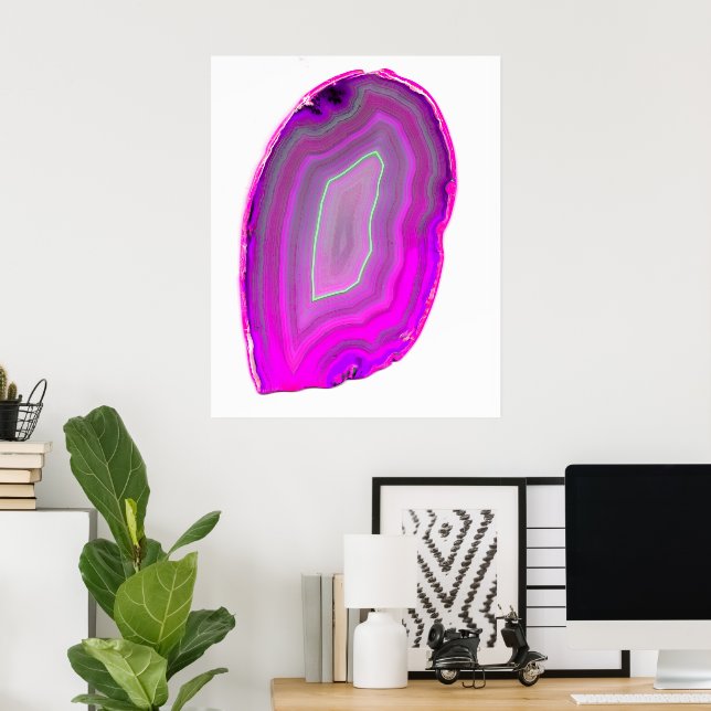 Magenta Agatskiva Polerad Poster (Hemmakontoret)