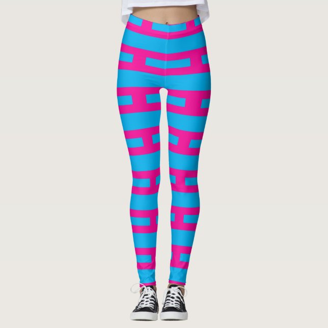 Magenta - allt-över-tryck-laggingar leggings (Framsida)