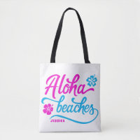 Magenta Aloha Beacher Summer Pun Personlig