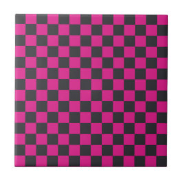 Magenta and smoke checkerboard pattern kakelplatta