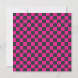 Magenta and smoke checkerboard pattern tack kort