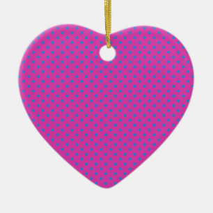 Magenta, blå Polka dots Julgransprydnad Keramik