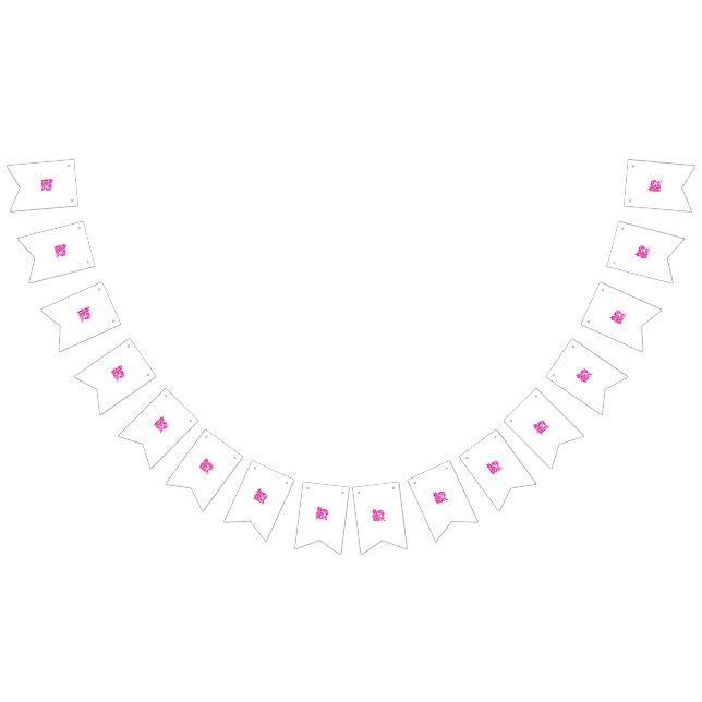 Magenta Bladrik Grenmönster Vimplar (Alla)