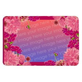 Magenta blomfoto magnet