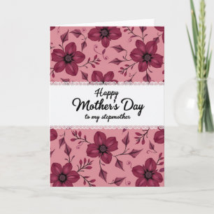 Magenta Blommor Dagkort Kort