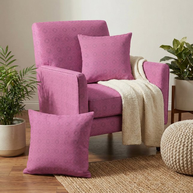 Magenta Boho Chic Mosaic Geometric Mönster Tyg (Skapare uppladdad)