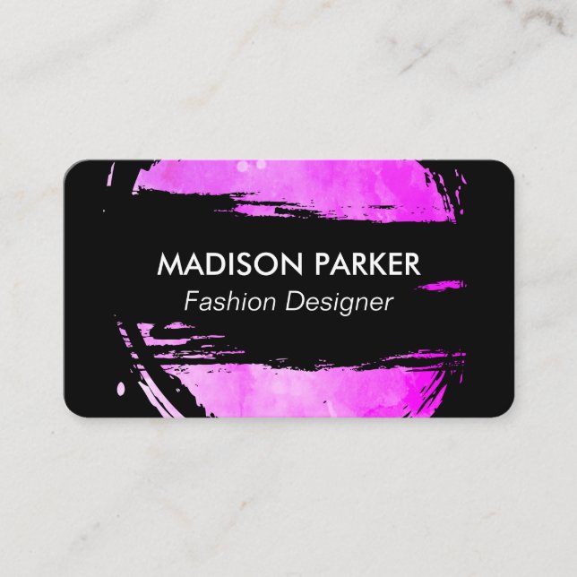 Magenta Brushed och Black Visitkort (Framsida)