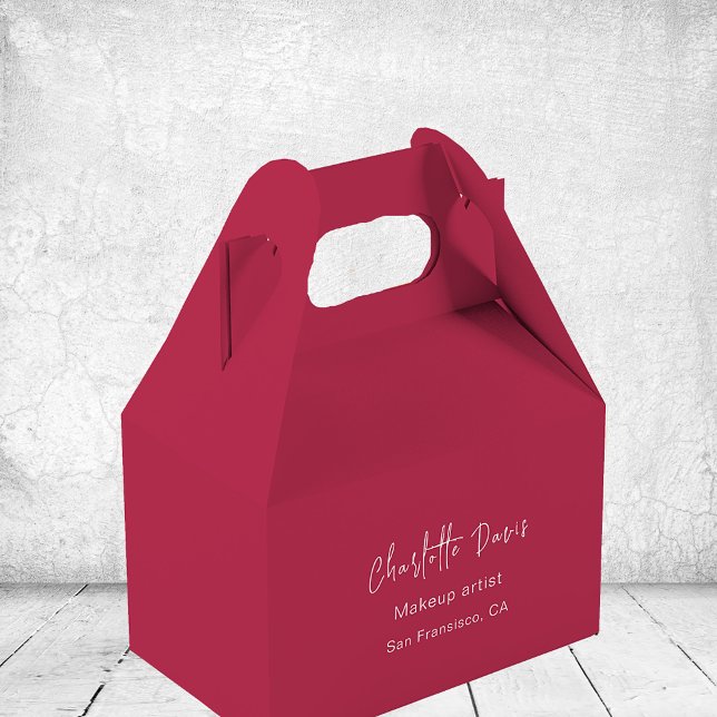 Magenta burgunder affärs QR-kod Instagram Presentaskar (Skapare uppladdad)