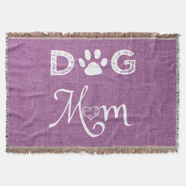 Magenta Burlap Hund-vrister för Mamma Filt (Framsidan)