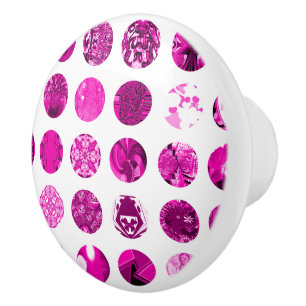 Magenta Busy Polka dots Knopp