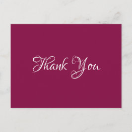 Magenta Chic Händelse Bröllop Gift Budget Tack Vykort