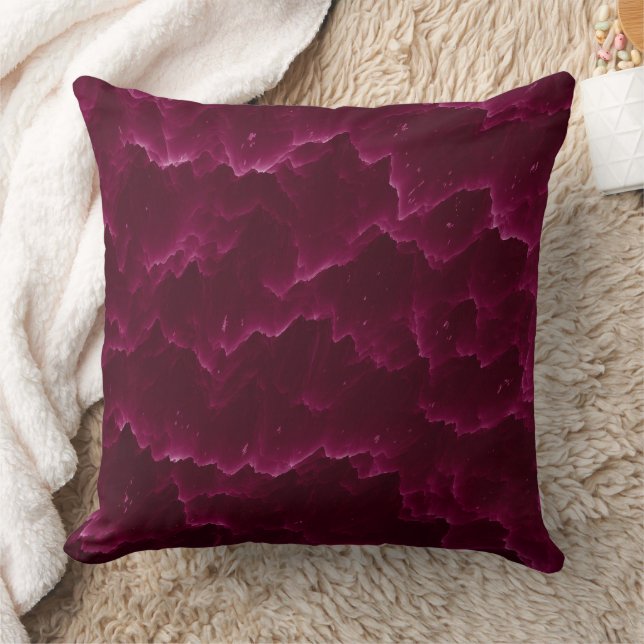 Magenta Clouds Magic Vågar Fractal Art Kudde (Filt)