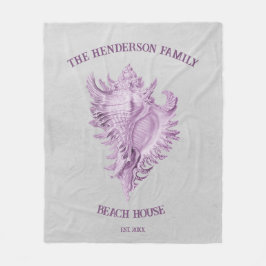 Magenta Conch Snäcka Fleece Blanket