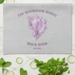 Magenta Conch Snäcka Kitchen Towel Kökshandduk