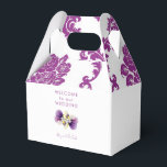 Magenta Damask Bröllop Välkommen  Presentaskar<br><div class="desc">Magenta Damask Bröllopspresentlåda.  Blommig.</div>