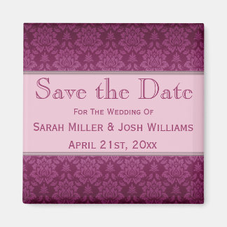 Magenta Damask Spara datum magneter