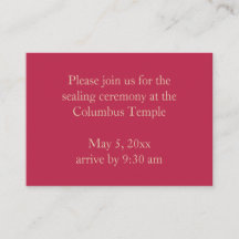 Magenta Diamonds Temple Sealing-inbjudan