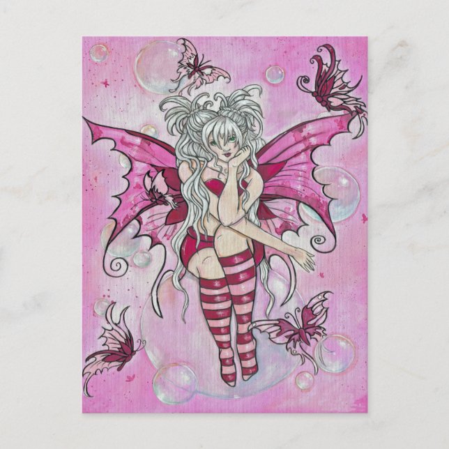 "Magenta Fairy"-vykort Vykort (Framsida)