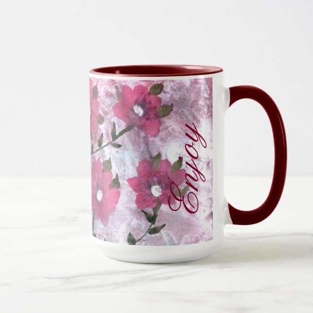 Magenta Flödad kaffe Mugg (Höger)