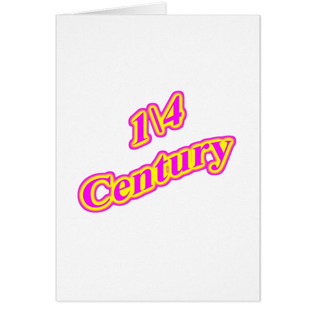 magenta för 1 \ 4 århundrade hälsningskort (Framsidan)