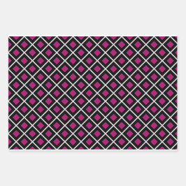 Magenta för chic och Trendig, svart och vit kontro