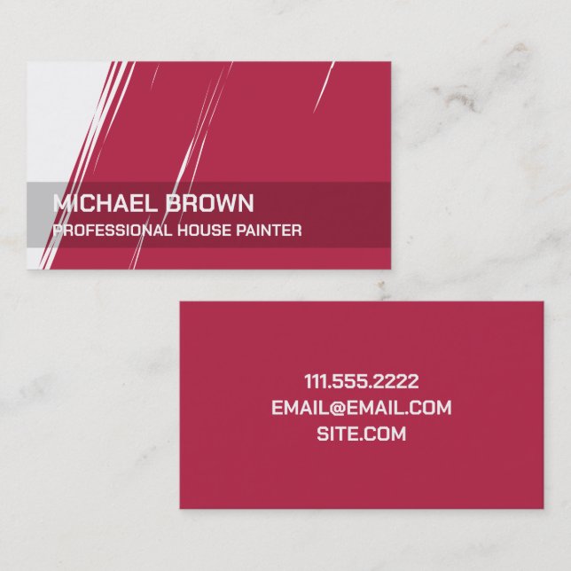 Magenta för målning av Professionell Painter Visitkort (Fram/baksida)